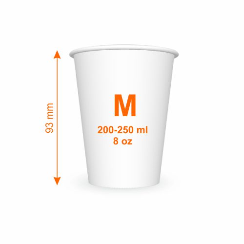 Fehér kávés papírpohár 220 ml