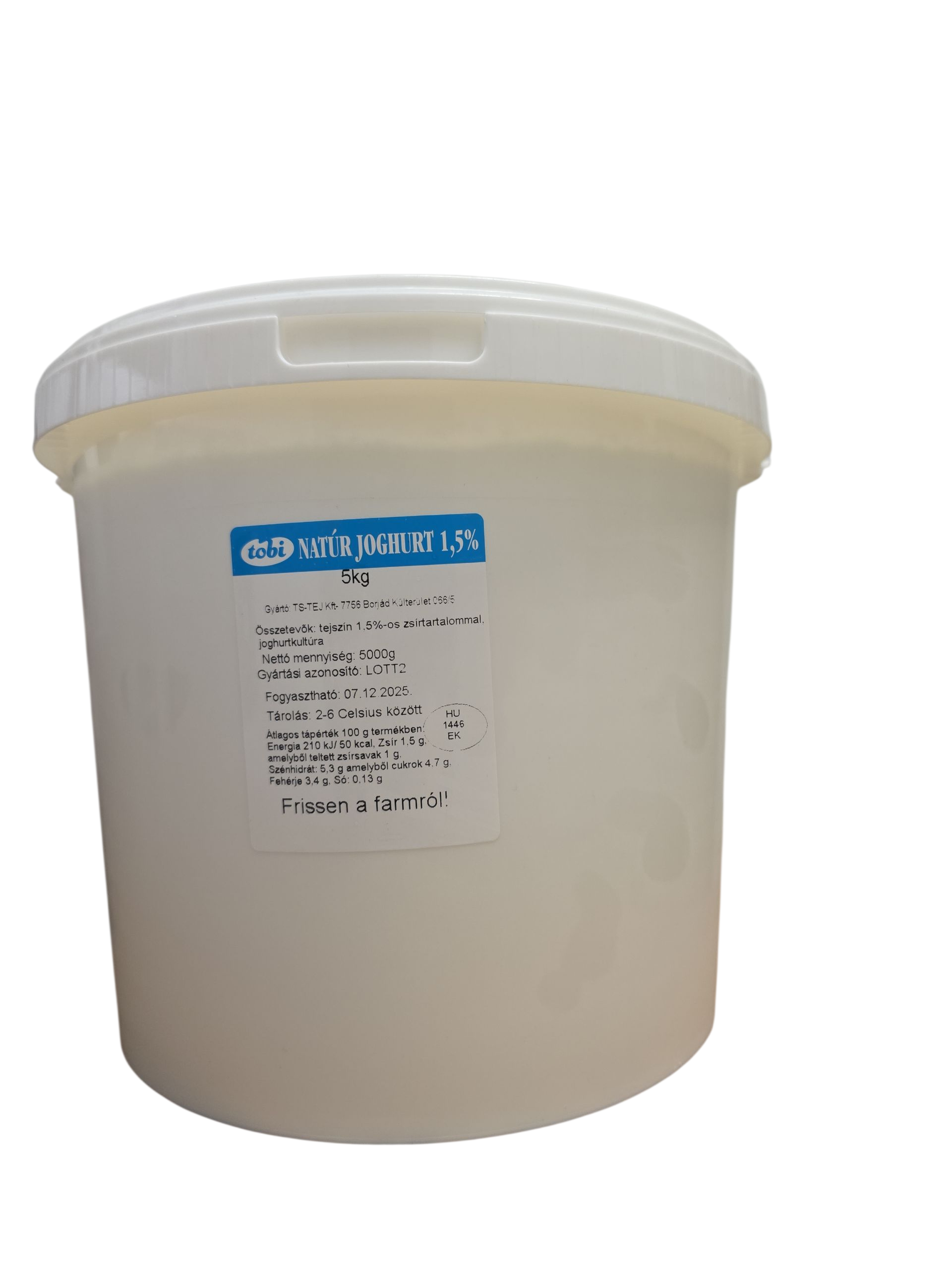 Joghurt natúr 5 kg. 20%
