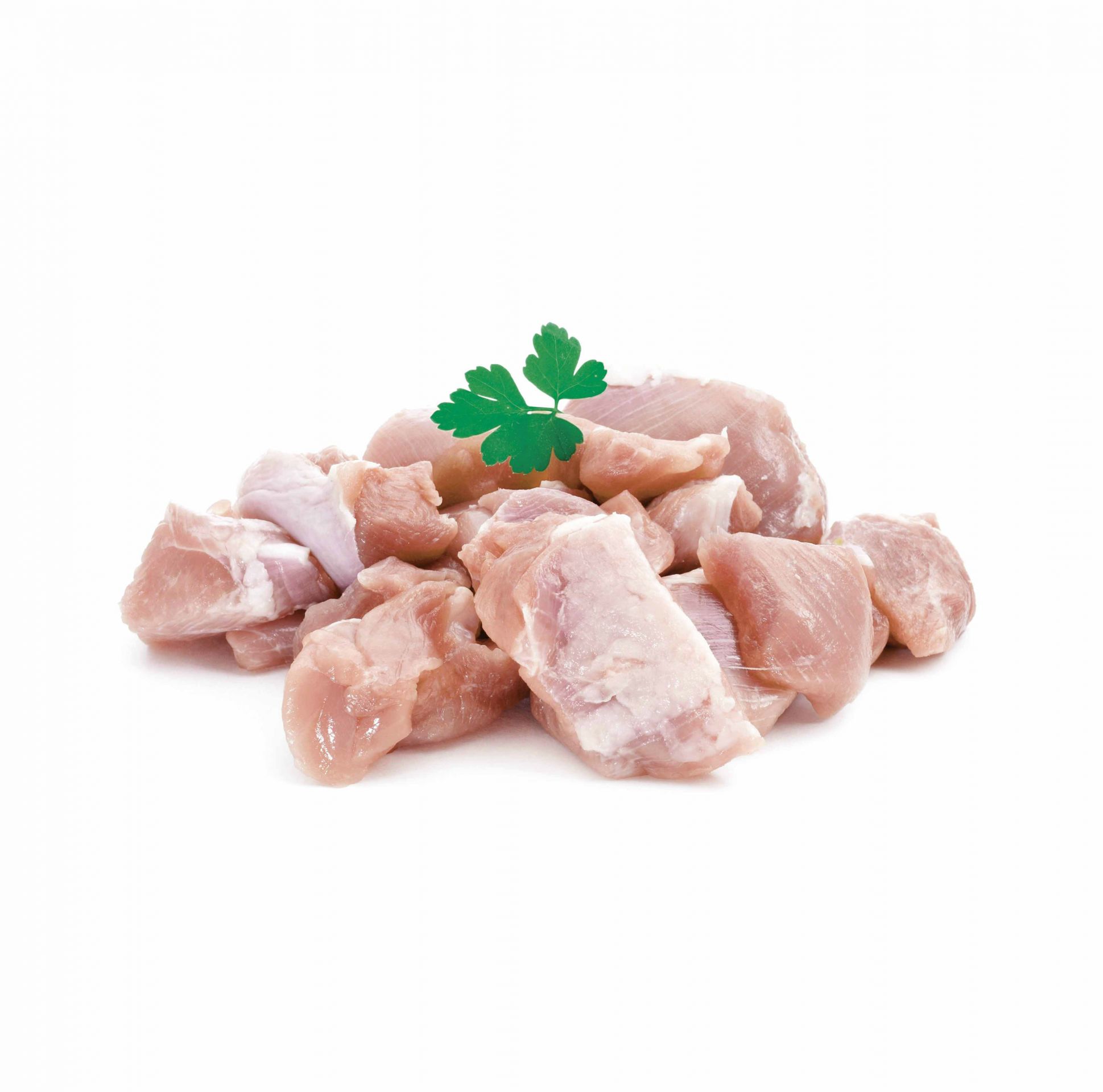 Csirke combfilé bőrös kocka, csík